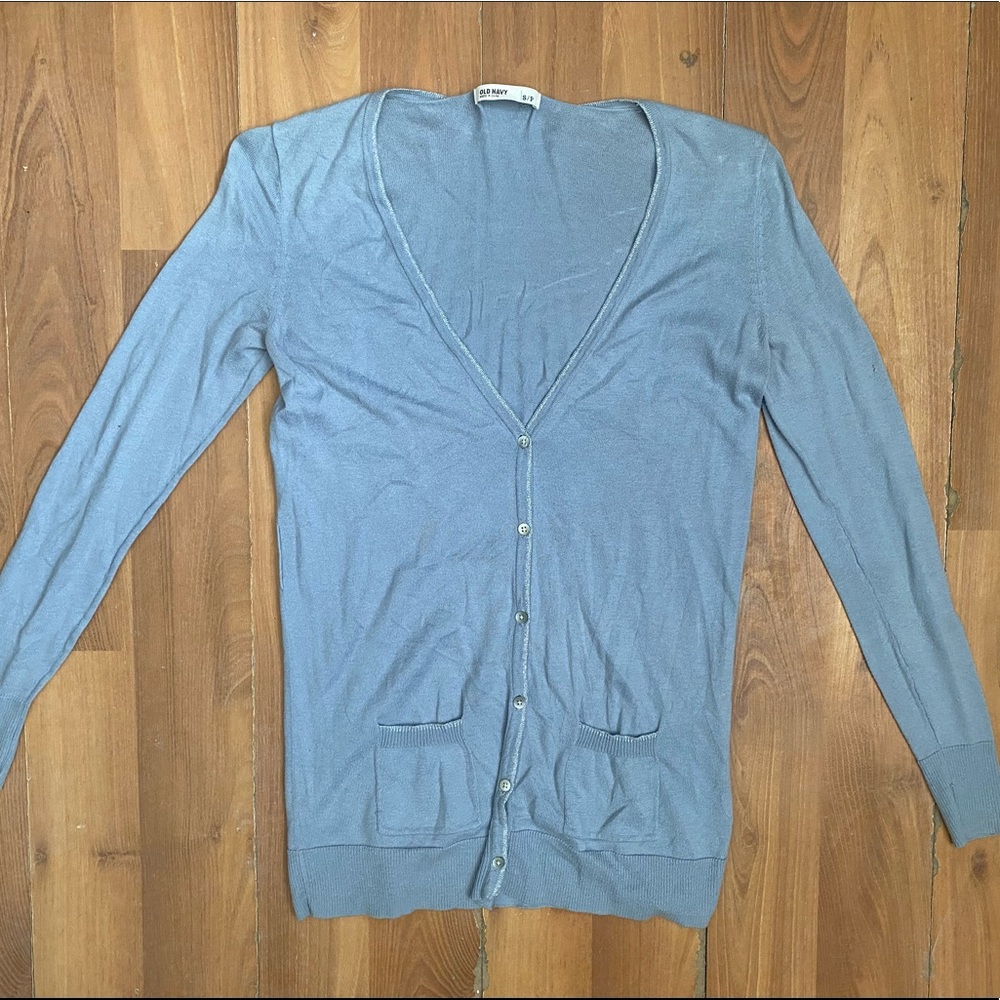 Greyish Blue Cardigan